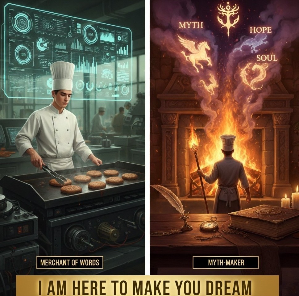 A Myth‑Maker, Not a Merchant of Words